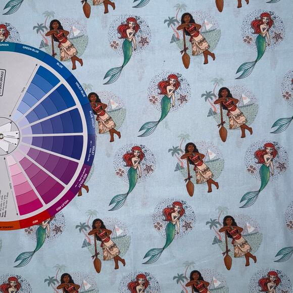 Licensed Disney Princess Ariel & Moana by Springs Creative - 1/2 Yard - Picture 4 of 8
